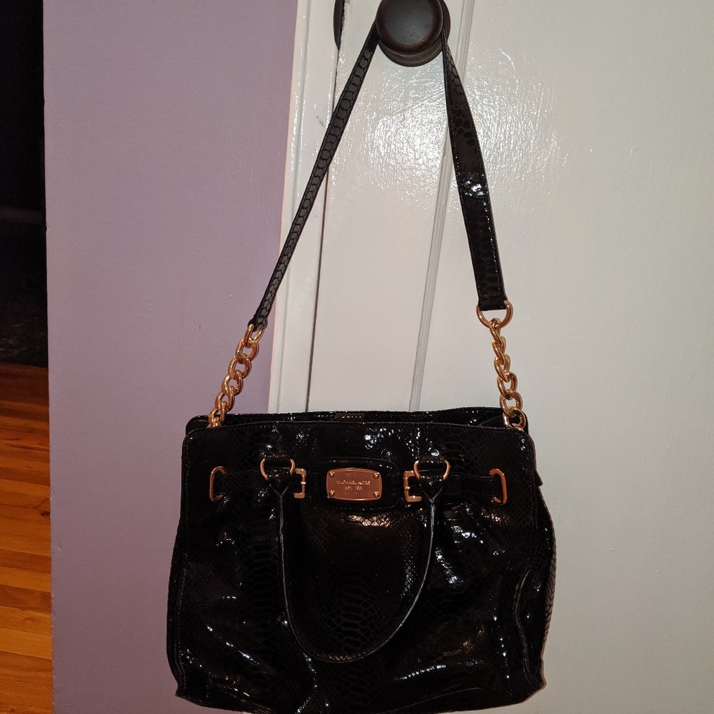 Michael Kors Hamilton Python Embossed Leather Tote - image 3
